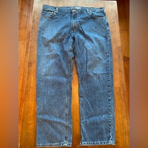 Carhartt Relaxed Fit Jeans Men’s 42x32 Denim Dark BD5119-M Cowboy Western Rodeo